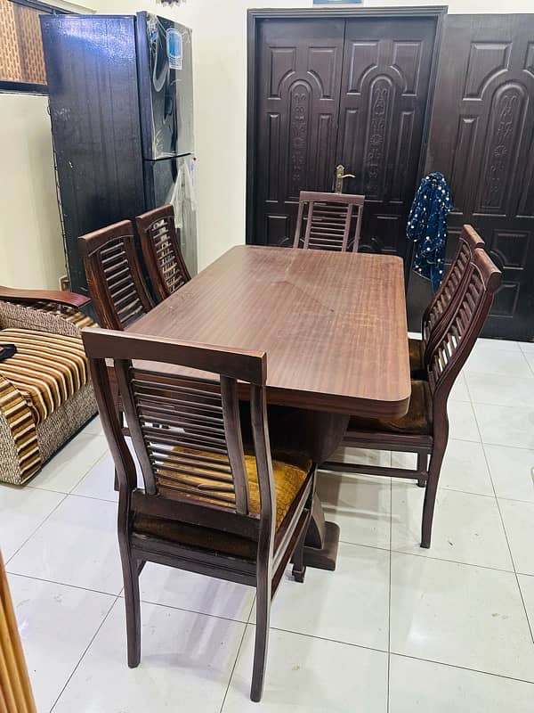 six seaters wooden dining table 5