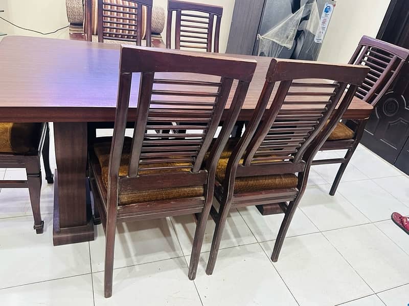 six seaters wooden dining table 7