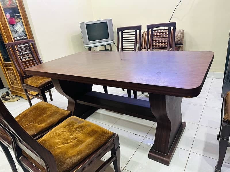 six seaters wooden dining table 13