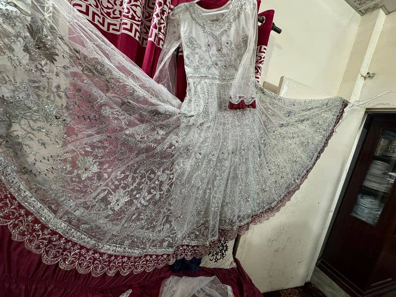 2 piece fully worked maxi frock for wedding wear 2