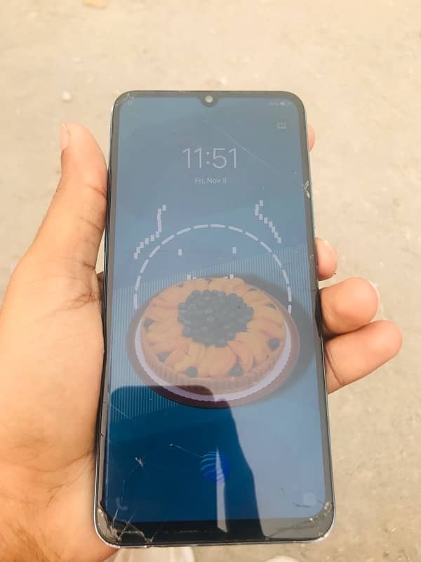 vivo s1 with box and original charger only glass crack 03164430181 wA 5