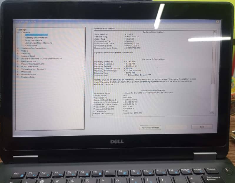 Dell Latitude E7270  i7 6th Generation 2