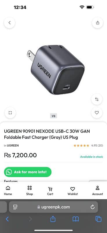 Ugreen 30W - Nexode Mini - Fast Travel Charger - U. S. 3