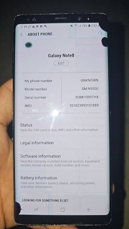 SAMSUNG GALAXY NOTE 8 PTA APPROVED 8GB/64GB 6