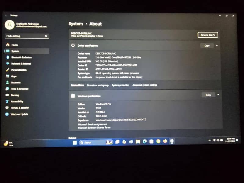 "HP Victus 13th Gen i7 RTX 4050 16GB RAM 512GB SSD for  Gaming" 1