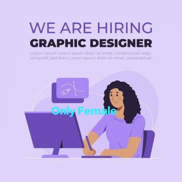 (Only Female) graphics designer required online work 0