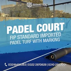 Sports Padel Tennis Turf With Marking