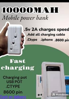 power bank for all mobiles phones with all wires