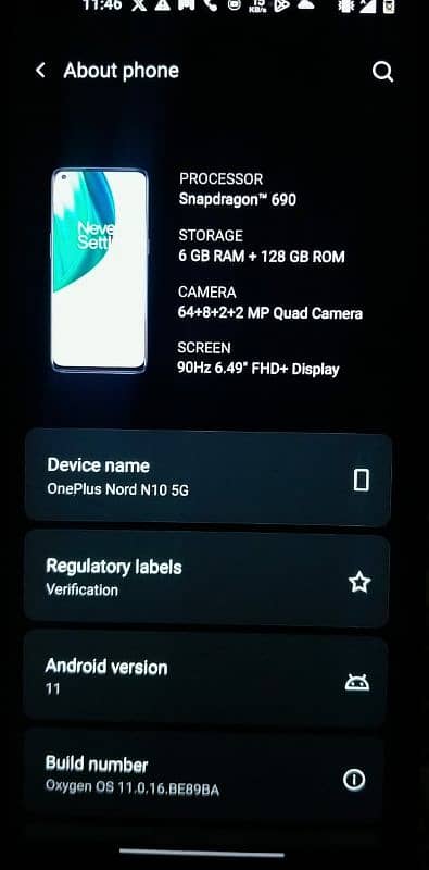 one plus n10 5g 6/128 2