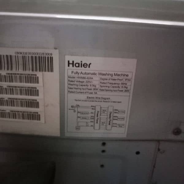 Haier automatic washing machine for sale 8kg top load 4