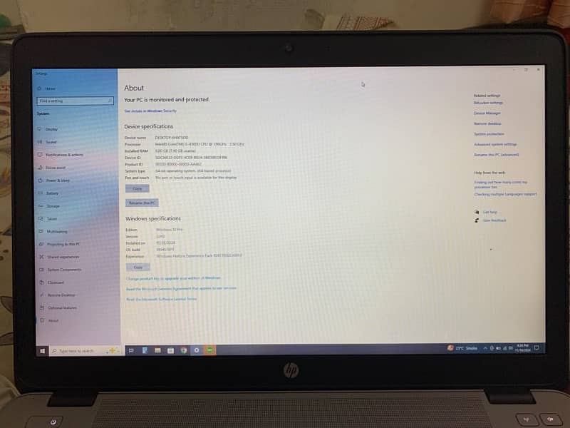 HP i5 4th Generation 8GB RAM/128GB SSD 5