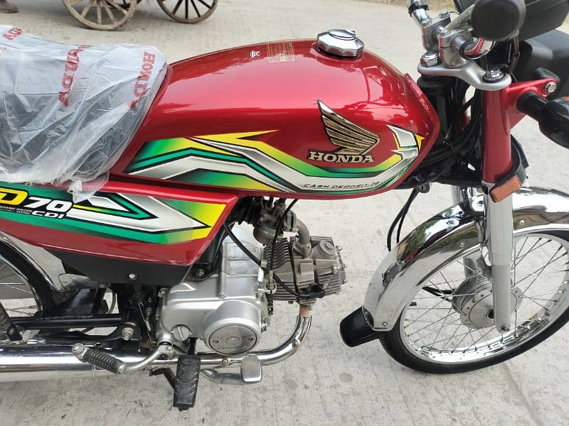 Honda CD70 model 2023 Rawalpindi number 03341511728 6