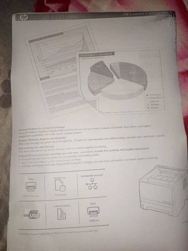 Hp LaserJet P2055dn double sided printer 10/9 condition 8