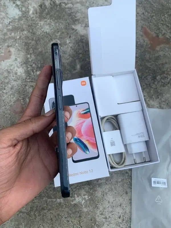 Redmi note 12 campalet box 8+4gb/128gb with warranty 5