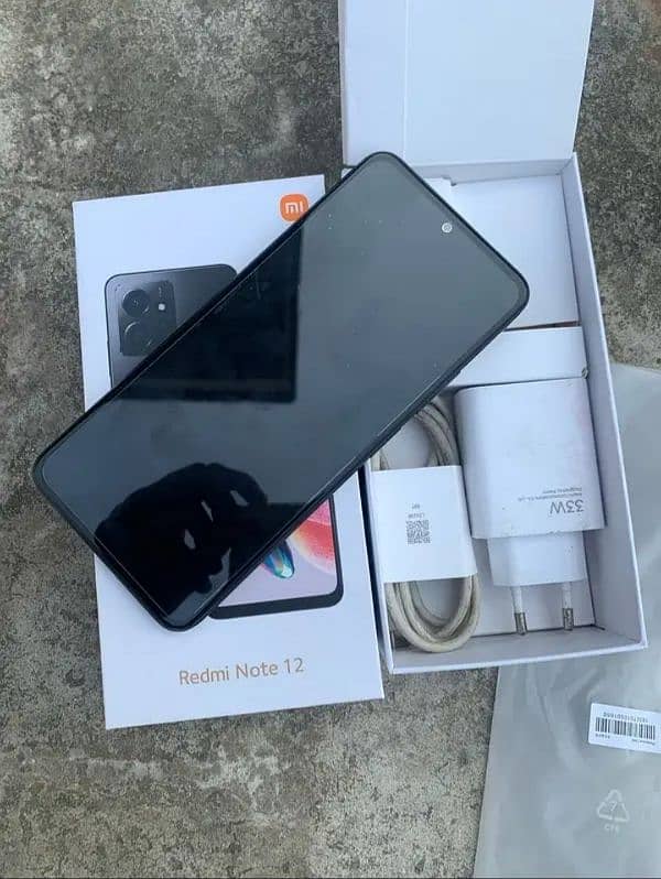 Redmi note 12 campalet box 8+4gb/128gb with warranty 8