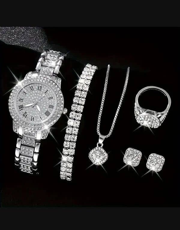 Women's diamond Watch set 3