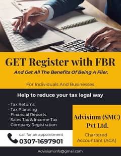 FBR Registration NTN Company registration File return etc.