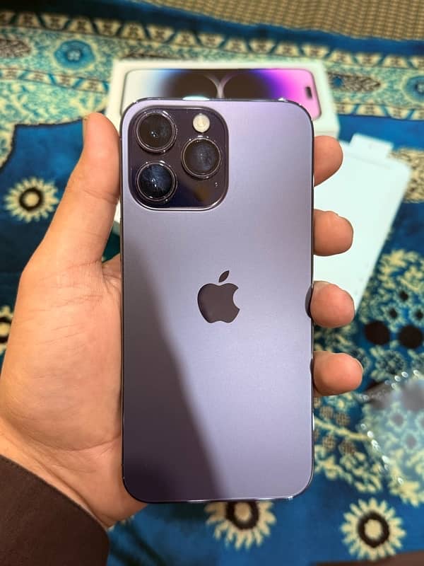 iphone 14 pro Max Dual sim (Phscl + Esim ) 256gb Deep purple Color PTA 6