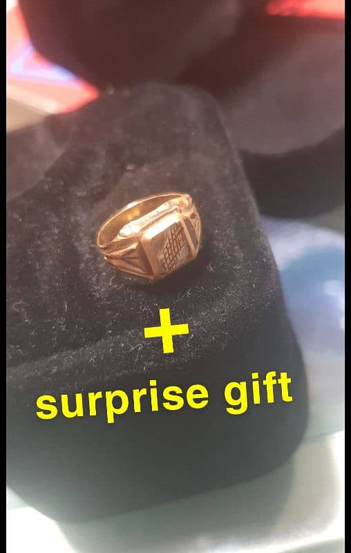 gold baby ring + surprise gift 0