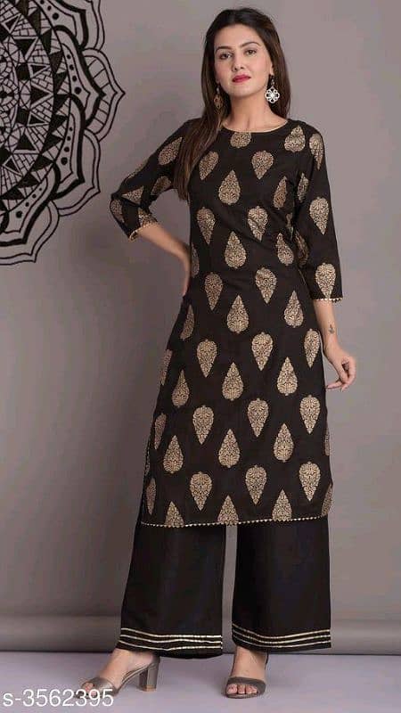 2 Pcs Women's Stitched Silk Printed Suit 1