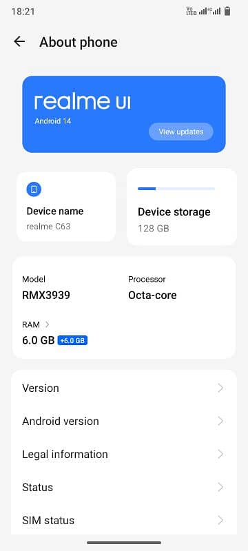 realme c63 6/128 1