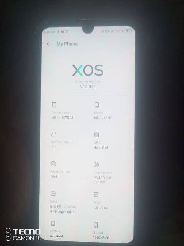 Infinix note 12 (g96) 8+5/128 (Amoled) 0