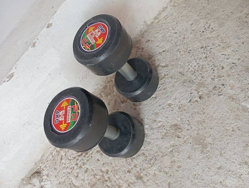 2 x 4kg Dumbels 0