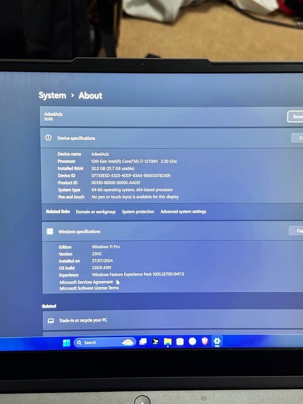 Lenovo Legion 5 12th Gen RTX 3060 Ti Gaming Laptop 6