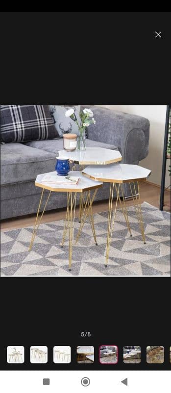 Set of 3 Coffee Tables 0