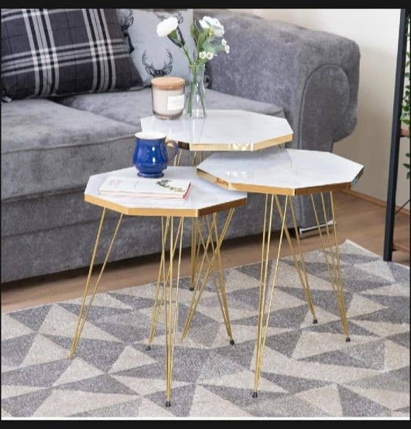 Set of 3 Coffee Tables 1