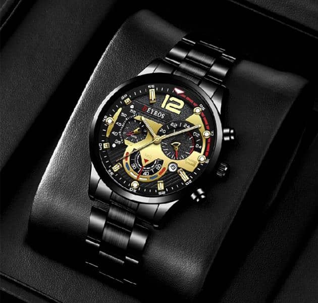 luxury fashion watch stainless steel wristwatch calendar t 2