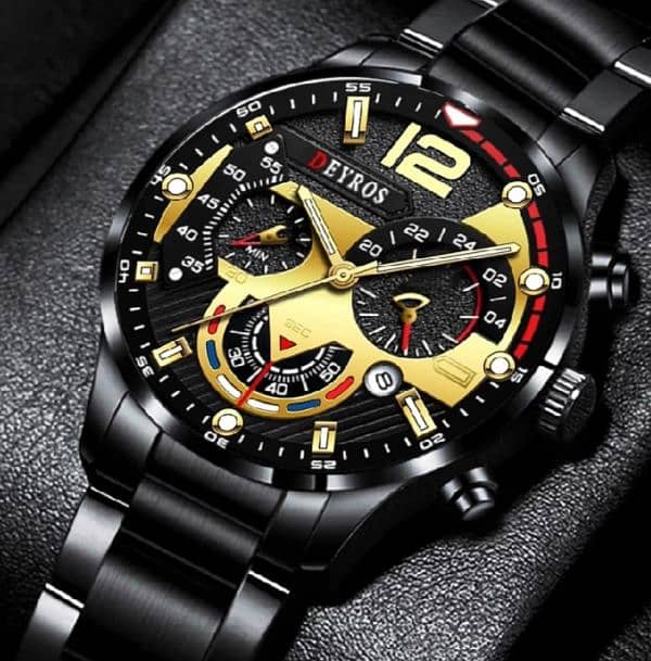 luxury fashion watch stainless steel wristwatch calendar t 4