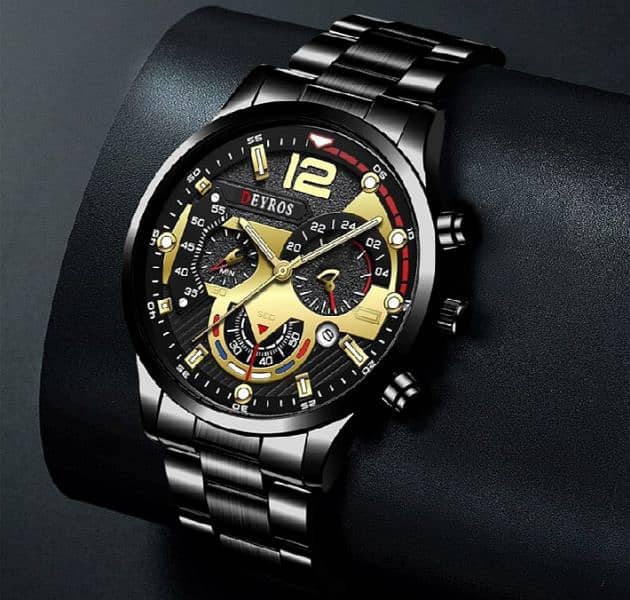 luxury fashion watch stainless steel wristwatch calendar t 5