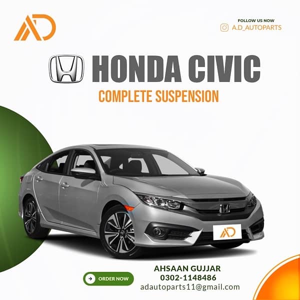 Japan car suspension all set availble Civic/City/Vezel/ Wagon R/Cultus 12