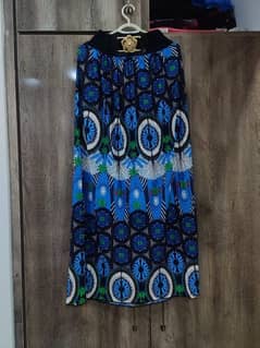 Blue tropical skirt