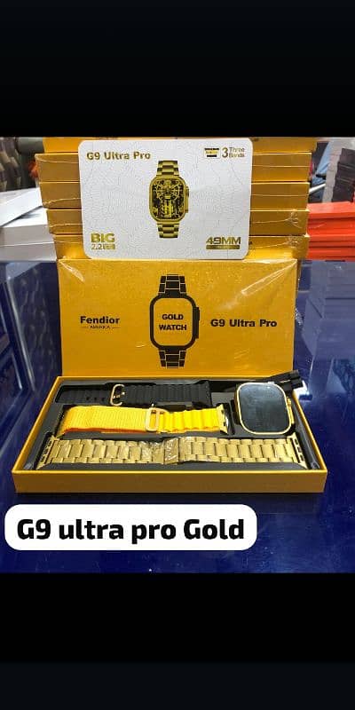 This is smart watch g9 ultra pro gold is ka sath 2 step 03232459071 a 0