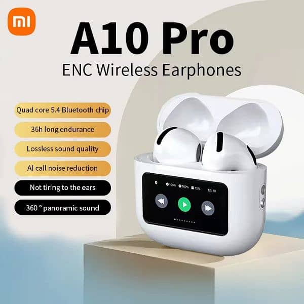 A10 pro Airpods With Touch LCD 0