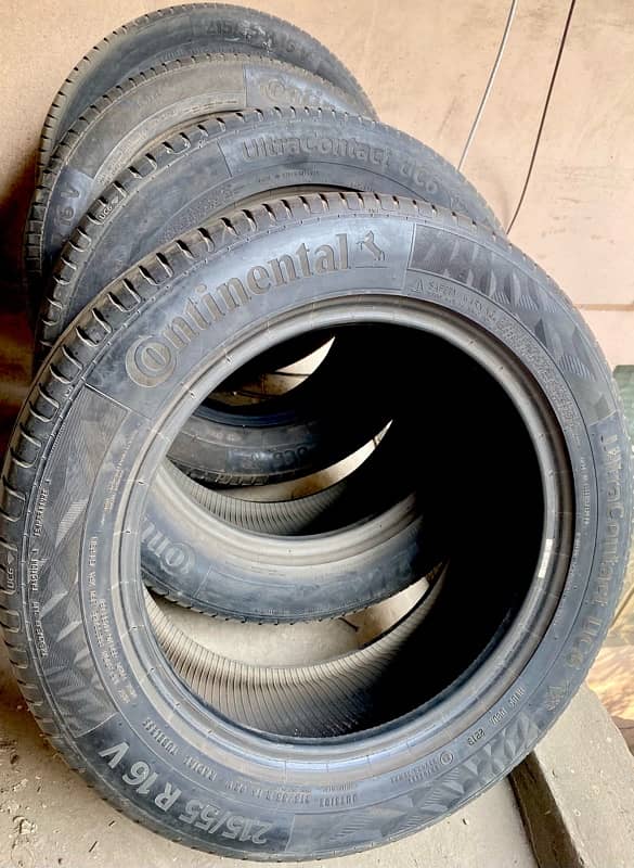 Continental used 4 tyres 215/55/16 93V for sale 0