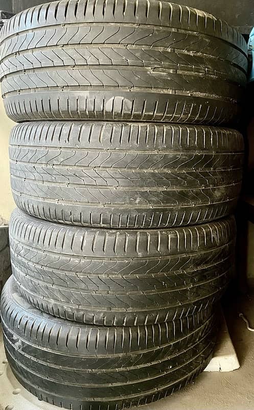 Continental used 4 tyres 215/55/16 93V for sale 3