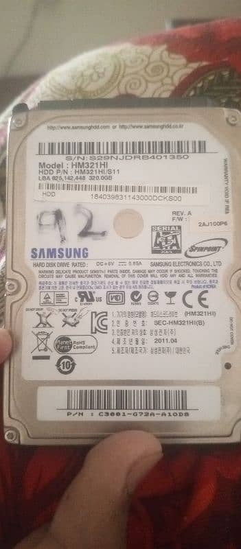 320gb laptop hard disk drive 0