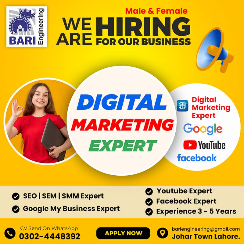 Digital Marketing Expert | Social Media Marketing Manager | Job 2024 0