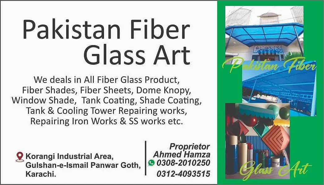 Fiber shades/ fiber glass sheets/ fiber glass window/ fiber steel work 2