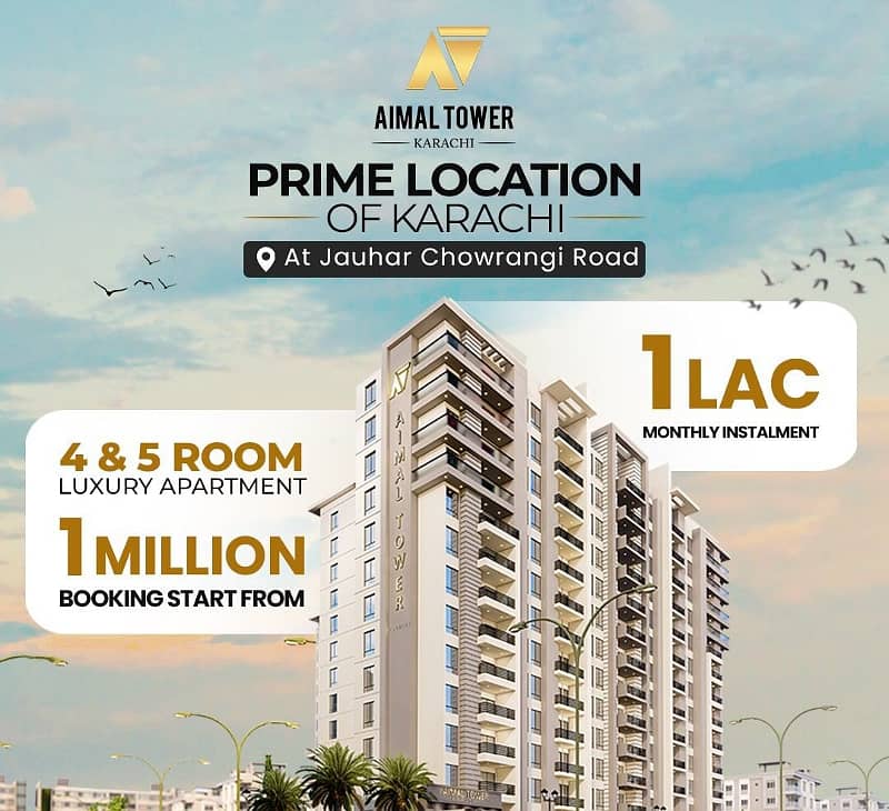 Prime Location AIMAL TOWER APPARTMENT For Sale In The Perfect Location Of GULISTAN-E-JOHAR VIP BLOCK 17 6