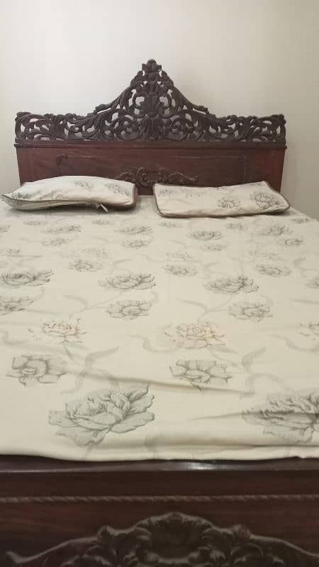 Wooden Bed with mattresses Available for sale 1