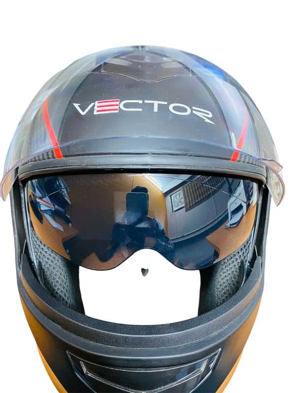 VECTOR HELMET 3 in 1 Flipup  For Bike _ DUAL VISOR SUPERAIR HELMET 4