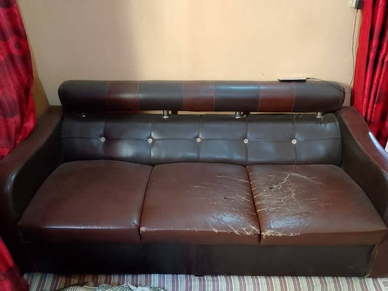 seven sitter sofa with glass table 2