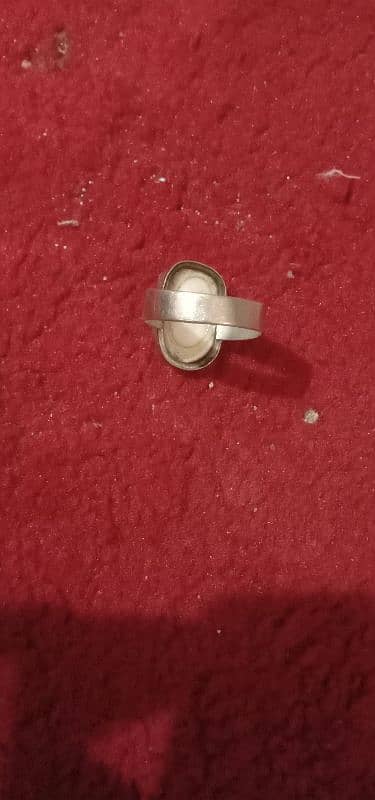 White stone natural ring 100# 3