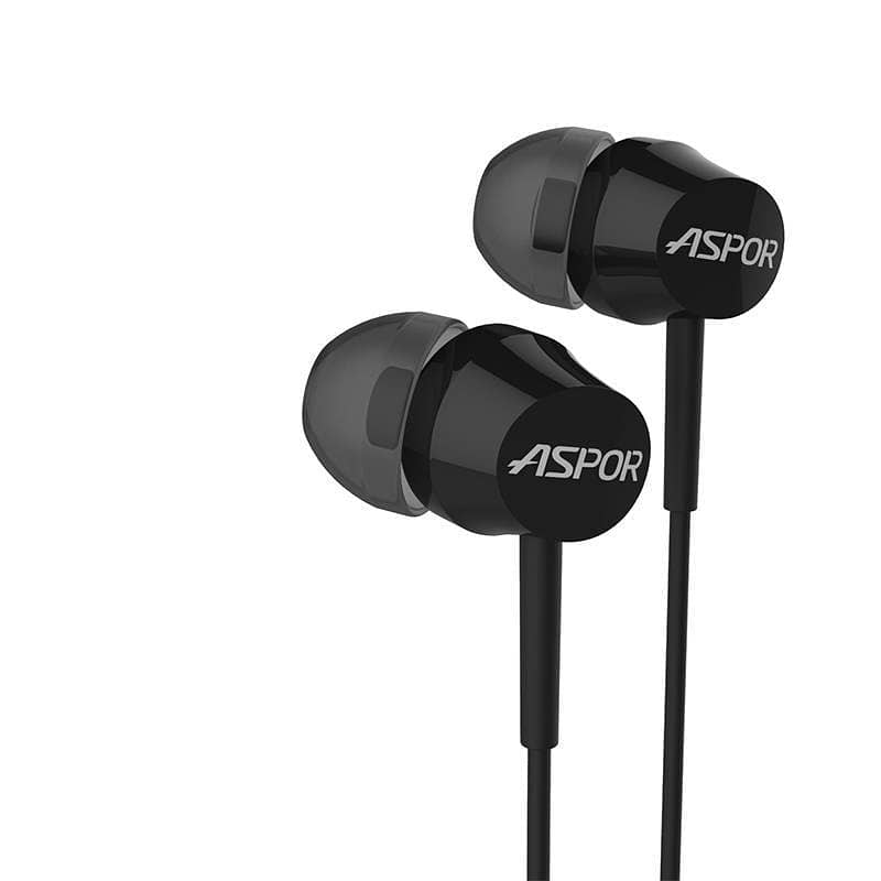 Aspor A201 DC 3.5mm Wired Handfree Earphone Mic Volume Control Button 1