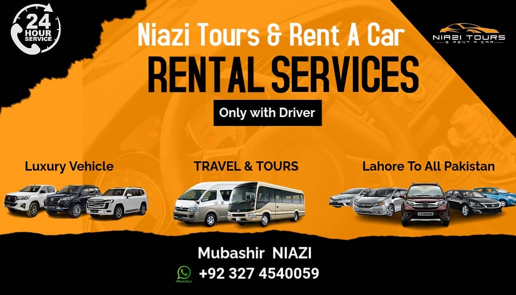 Niazi Tours & Rent A Car, Rent A Car, Self Drive, Car Without Driver 0