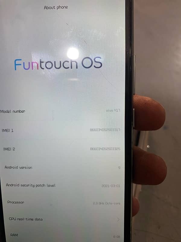 vivo y17 urgent sale 0